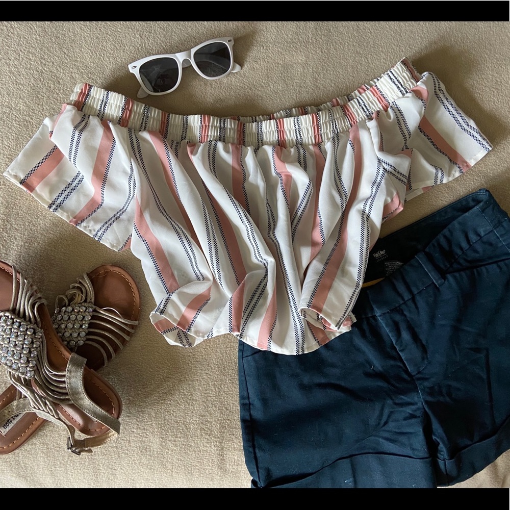 Off the shoulder crop top